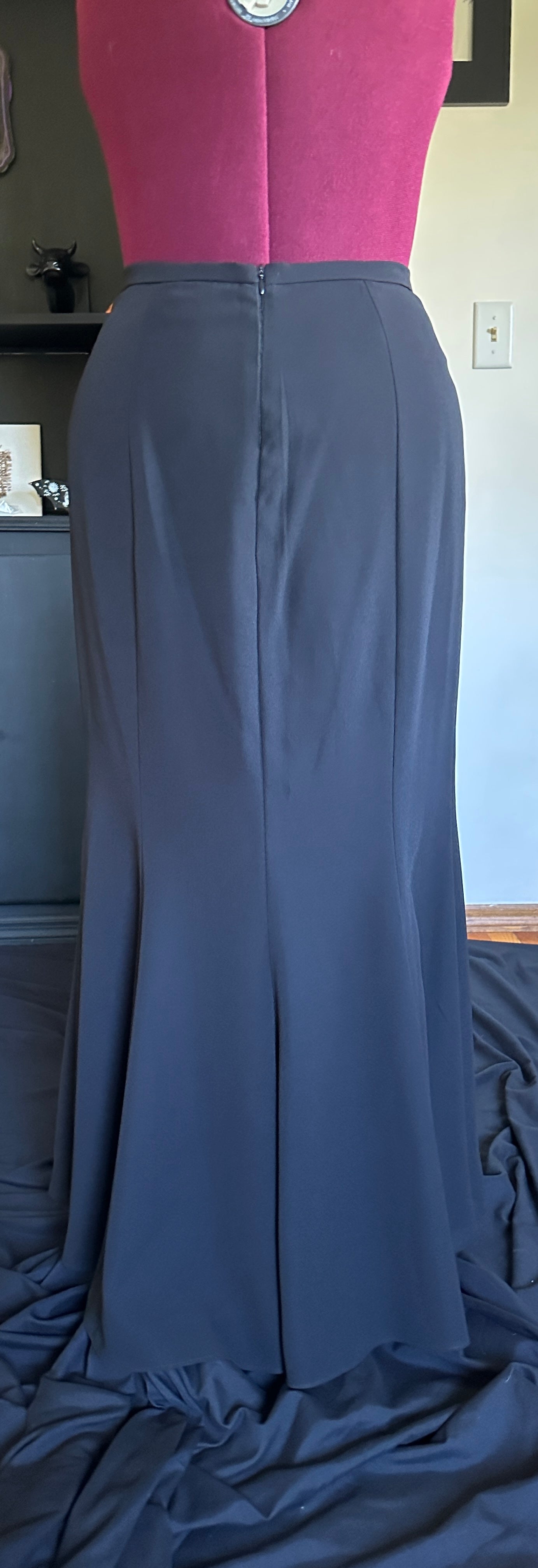 Vintage Black Whimsigoth Trumpet Skirt SZ 12