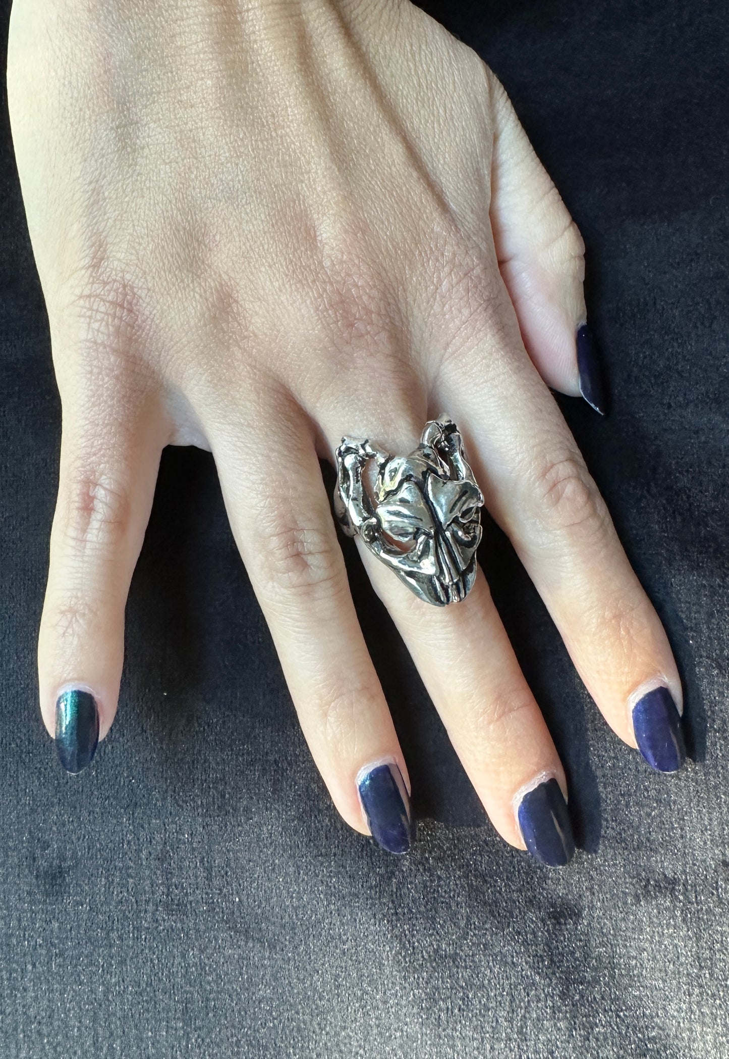 Alchemy Gothic Viper Skull Ring 9.5