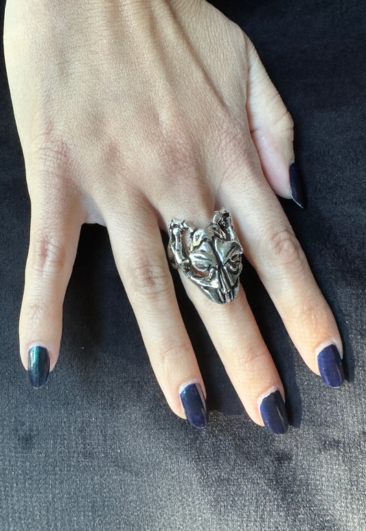 Alchemy Gothic Viper Skull Ring 9.5