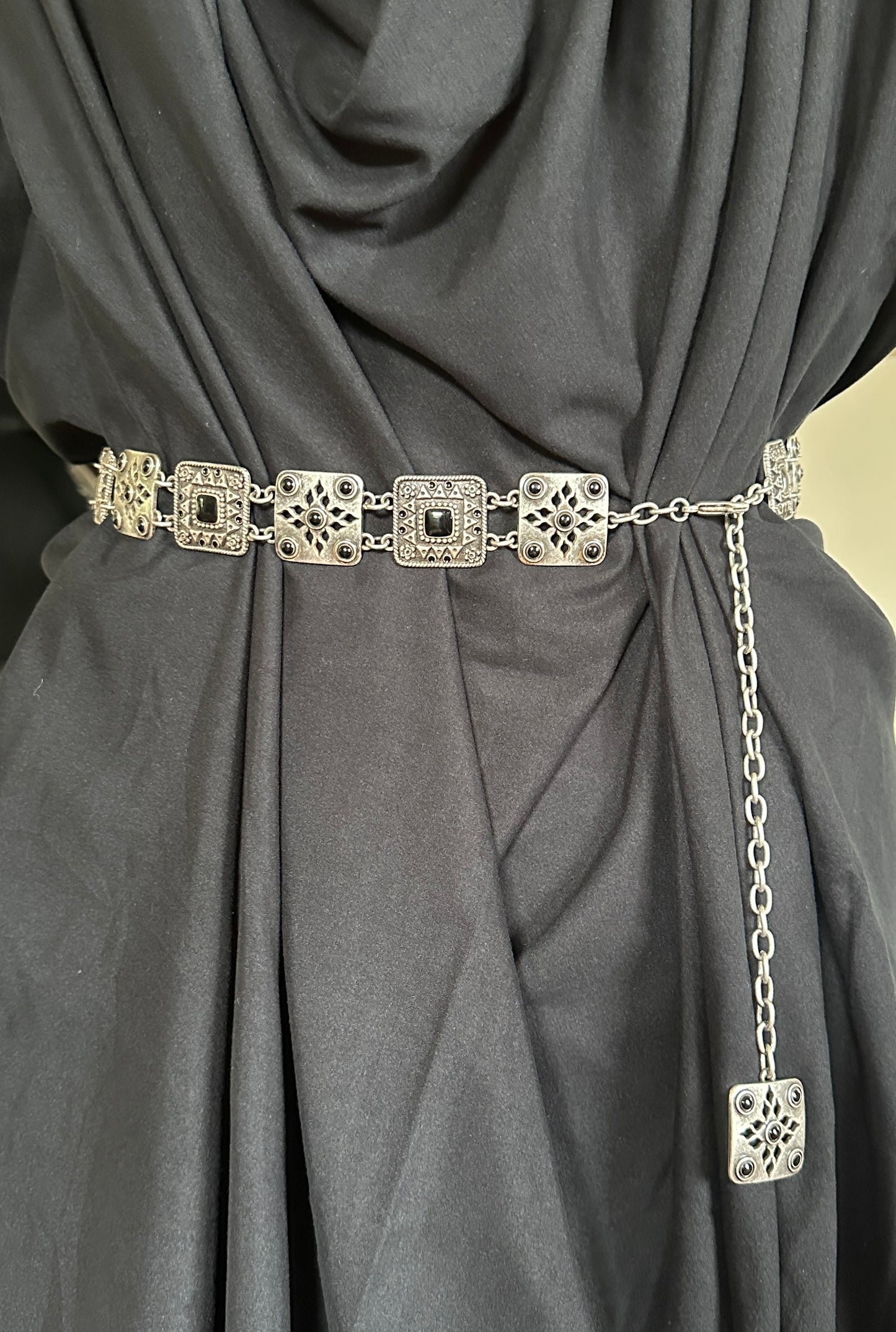 Antiqued Silver Medallion Medieval Belt M-XXL