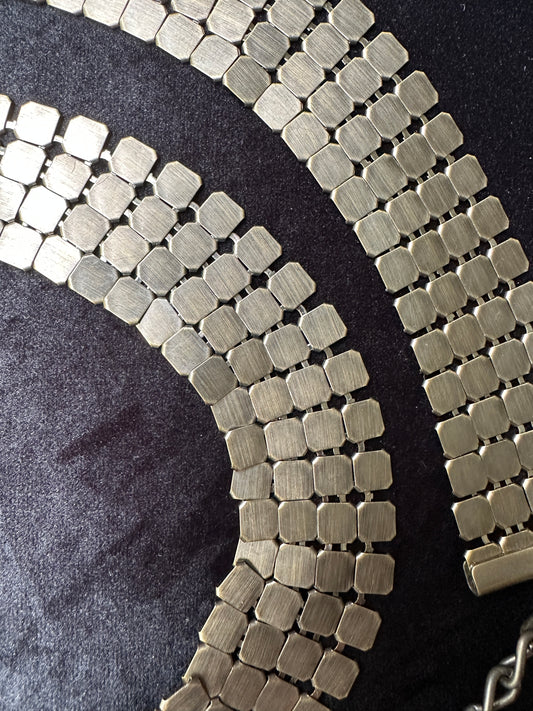 Vintage Chain Mail Pewter Belt M-XXL