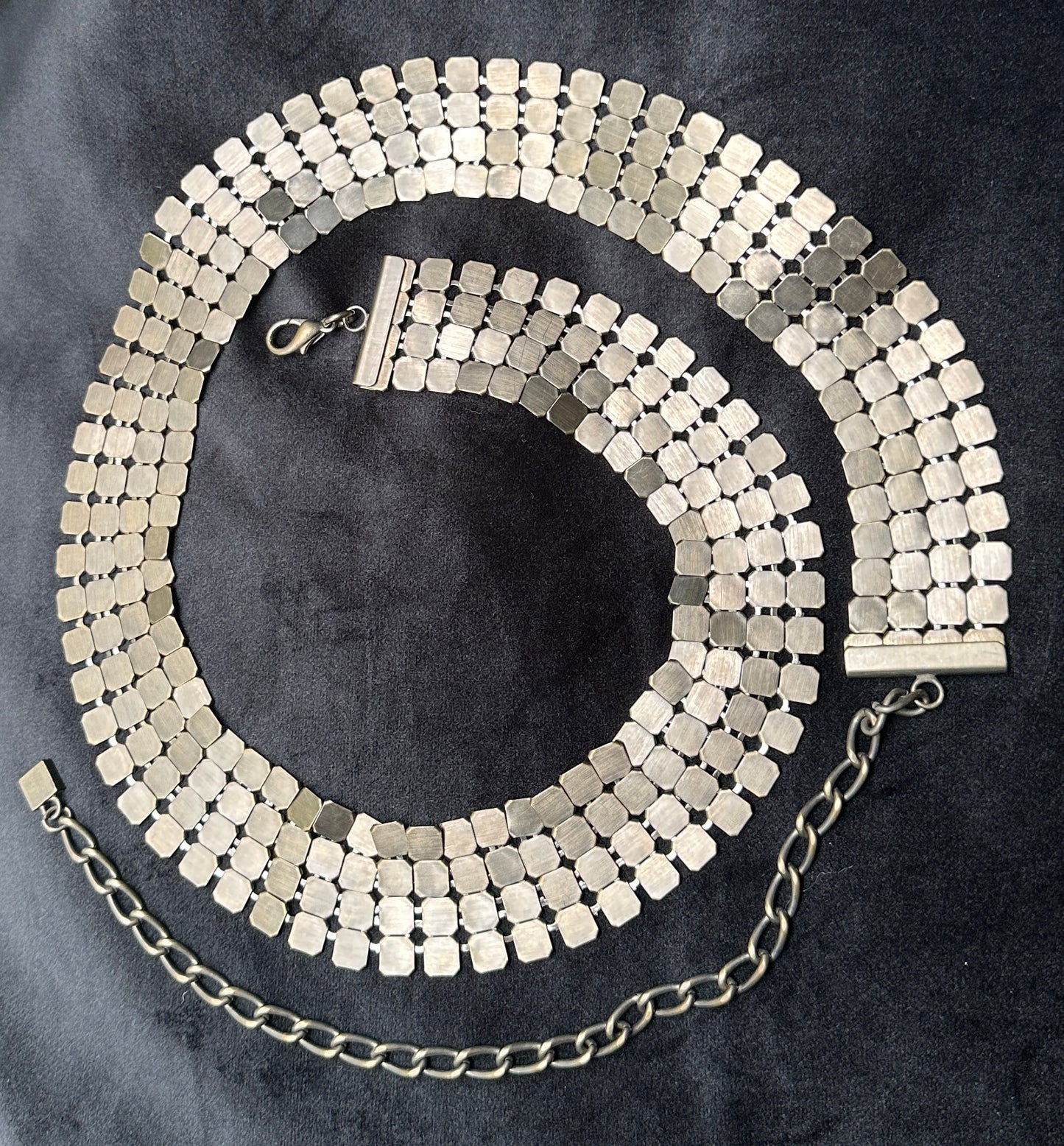 Vintage Chain Mail Pewter Belt M-XXL