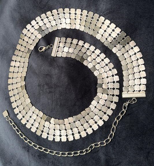 Vintage Chain Mail Pewter Belt M-XXL