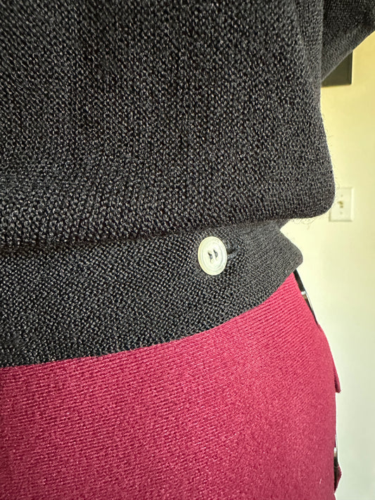 70s Wool Wrap Sweater Vest L