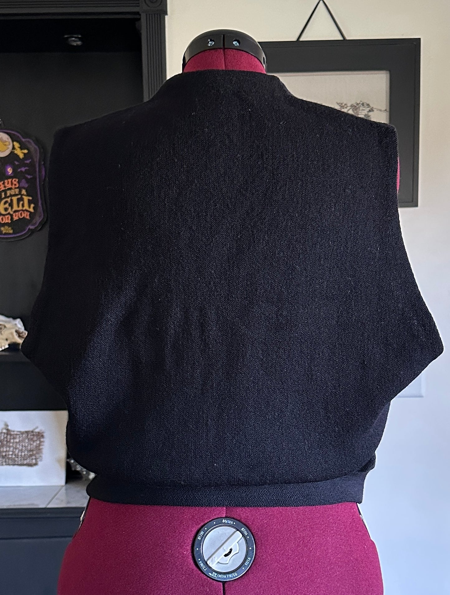 70s Wool Wrap Sweater Vest L