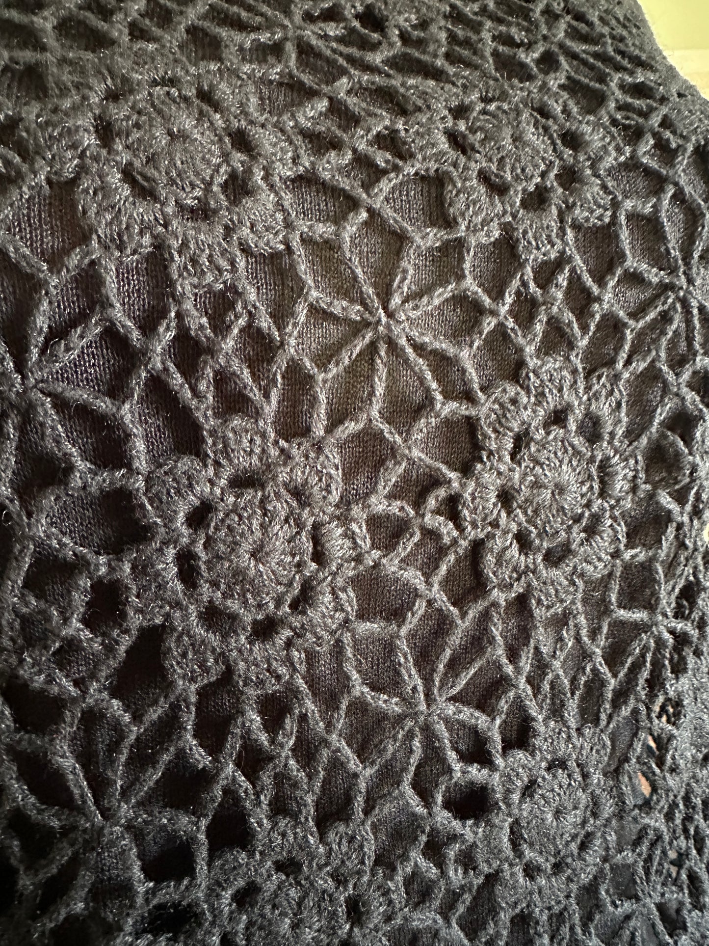 Vintage Crochet Sweater L