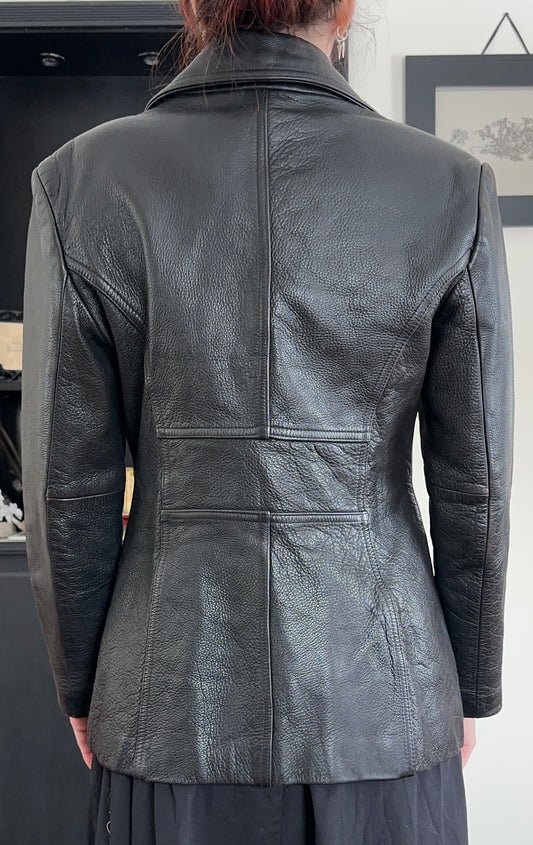 90s Jones New York Leather Jacket S