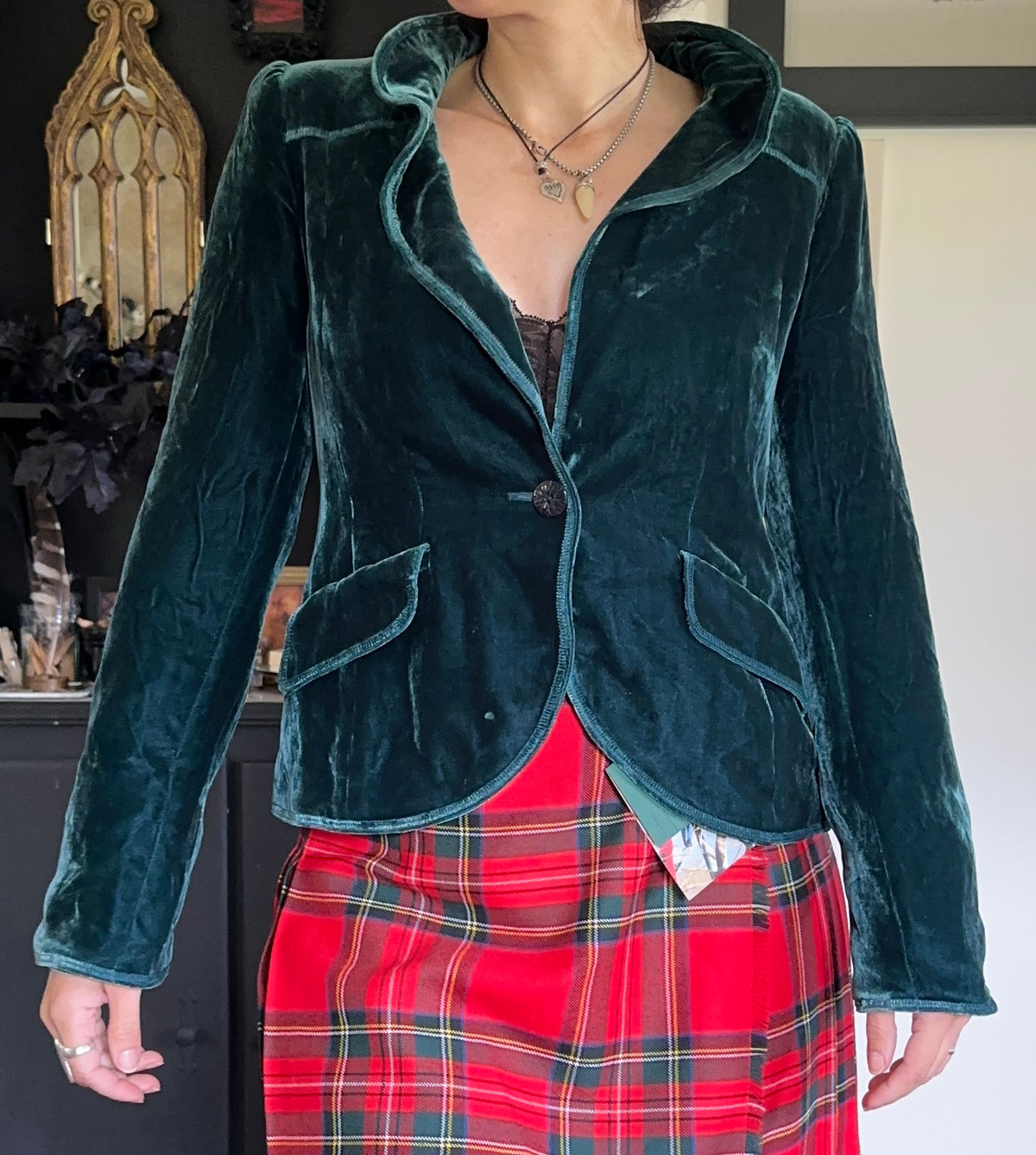 Softgoth Silk Velvet Jacket S