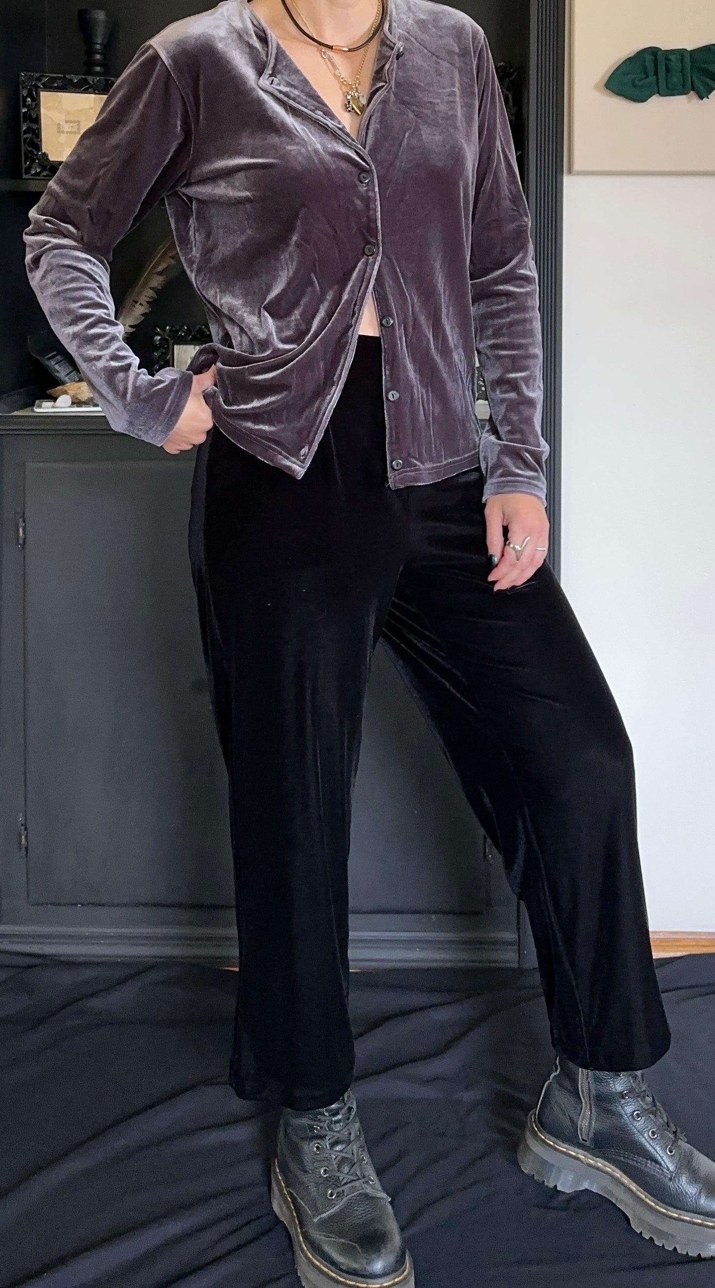 Stretch Velvet Pant Petite S