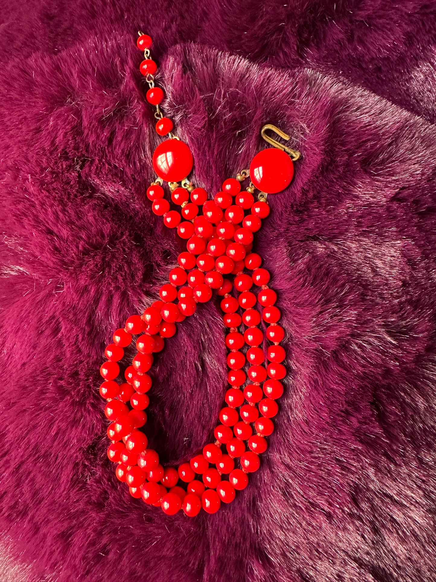 Vintage 50s Beaded Choker Necklace
