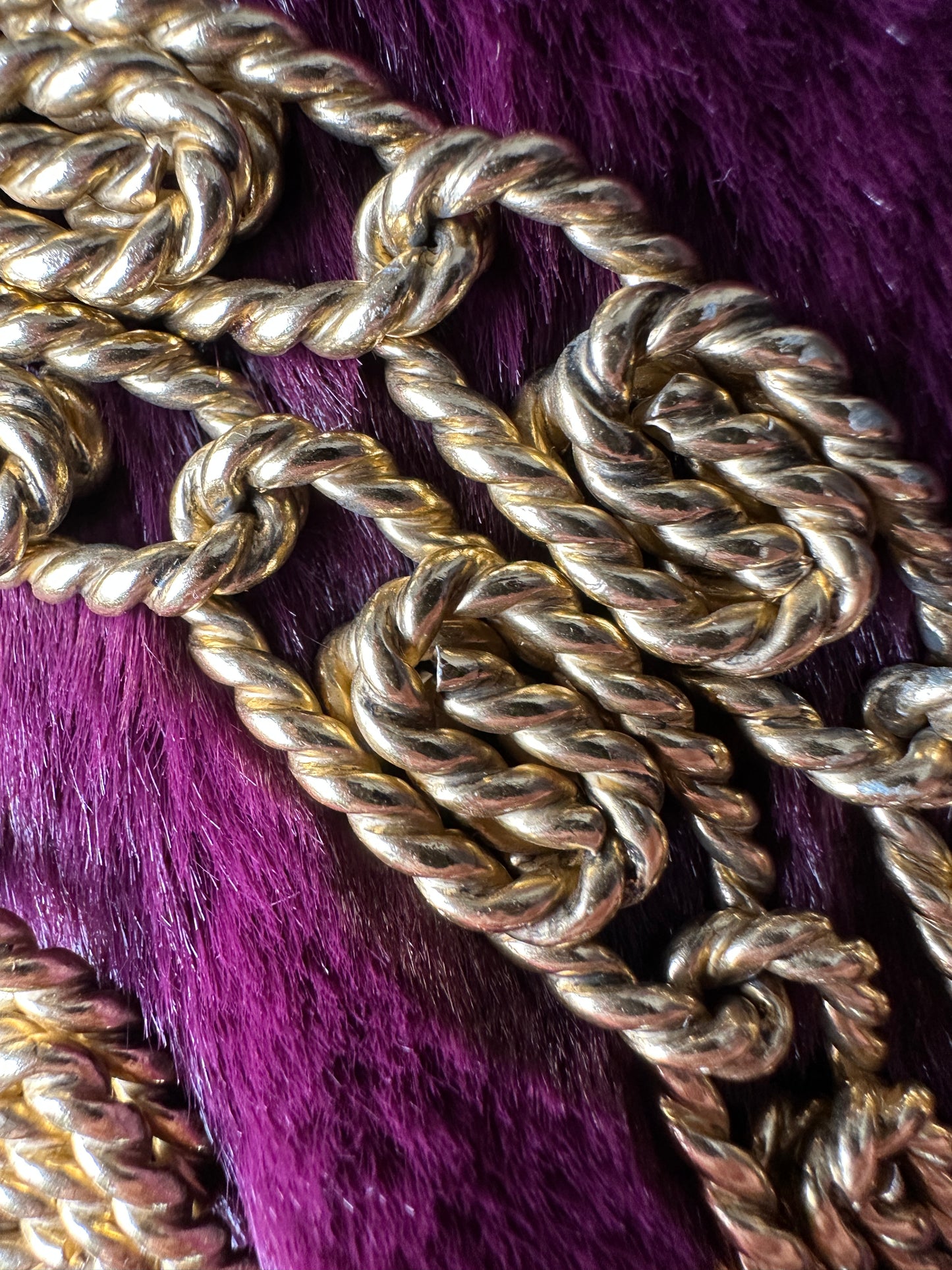 70s Chunky Gold Rope Chain Necklace