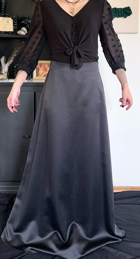 Satin Full Length Skirt SZ 8