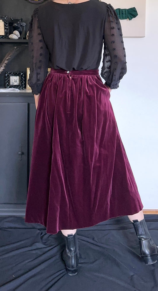 Vintage Laura Ashley Velvet Skirt SZ 10