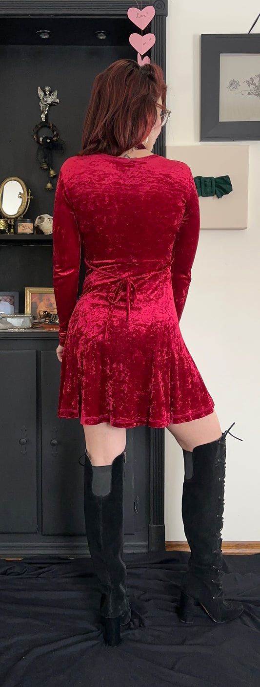 90s Betsey Johnson Velvet Dress XS