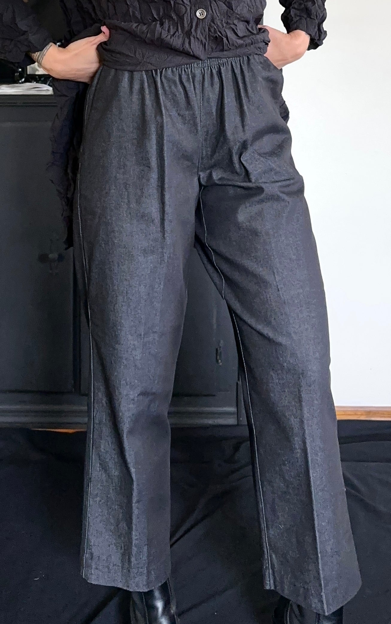 Dark Grey Denim Ankle Pants SZ 8P