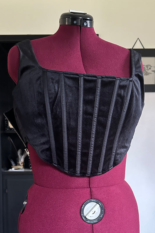 Velvet Elizabethan Style Bodice Top S-M