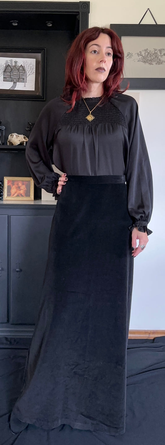Jessica's Gunnies Velvet Maxi Skirt SZ 9