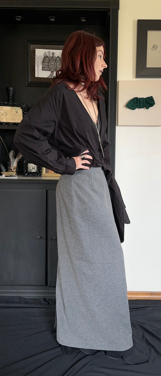 Wool Column Skirt SZ 8