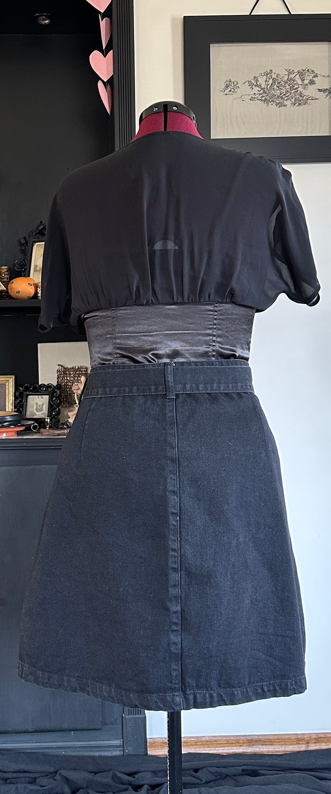 City Chic Belted Denim Mini Skirt SZ 20