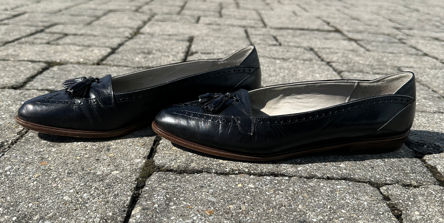 Italian Leather Pointed Toe Flats SZ 7