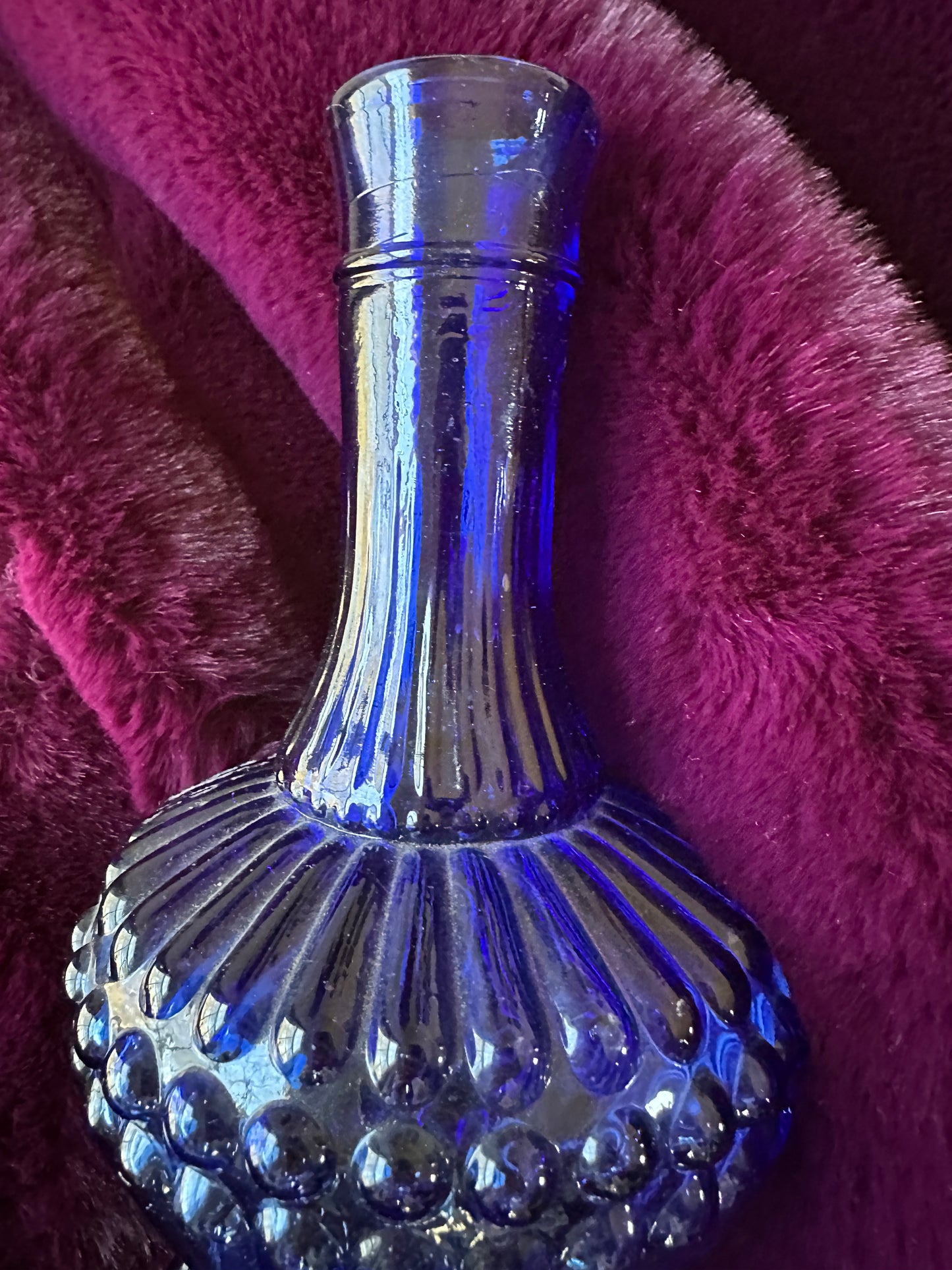 Cobalt Blue Glass Decanter Bottle