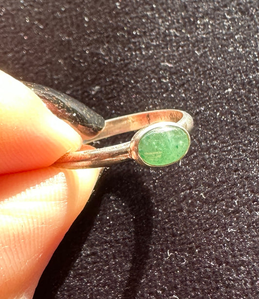 Sterling Silver Cabochon Stackable Ring 4.5 - 4.75