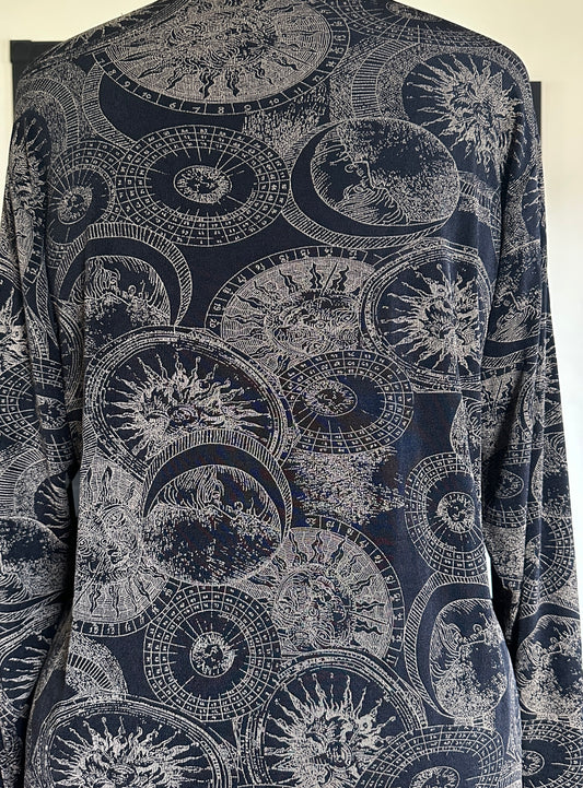 Vintage Astronomy Print Top L/XL
