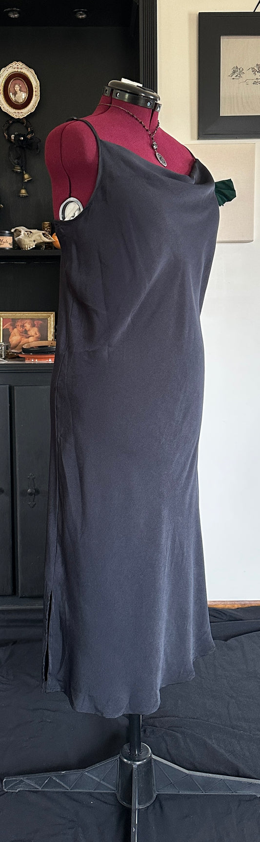 Secondhand Goth Slip Dress XL