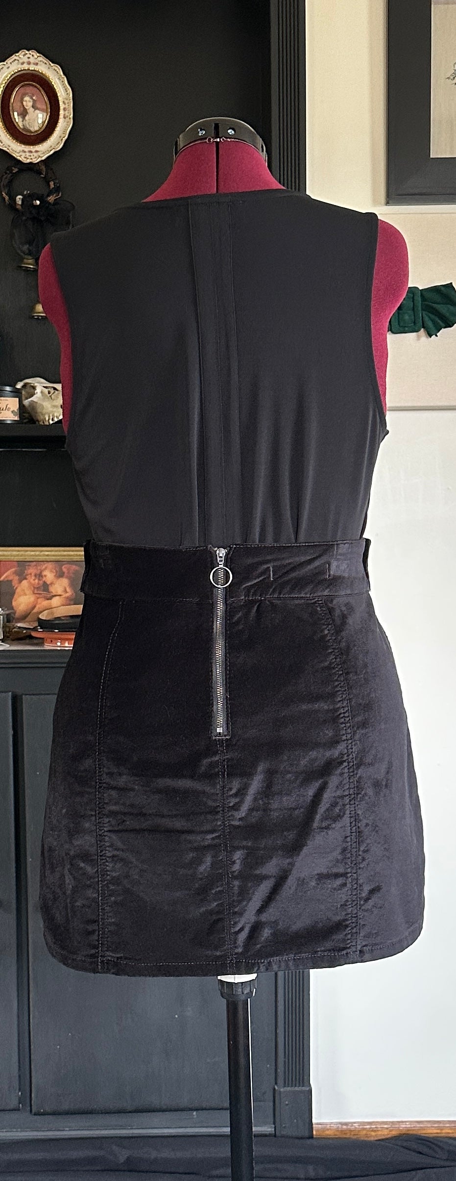 Free People Velveteen Mini Skirt 30"