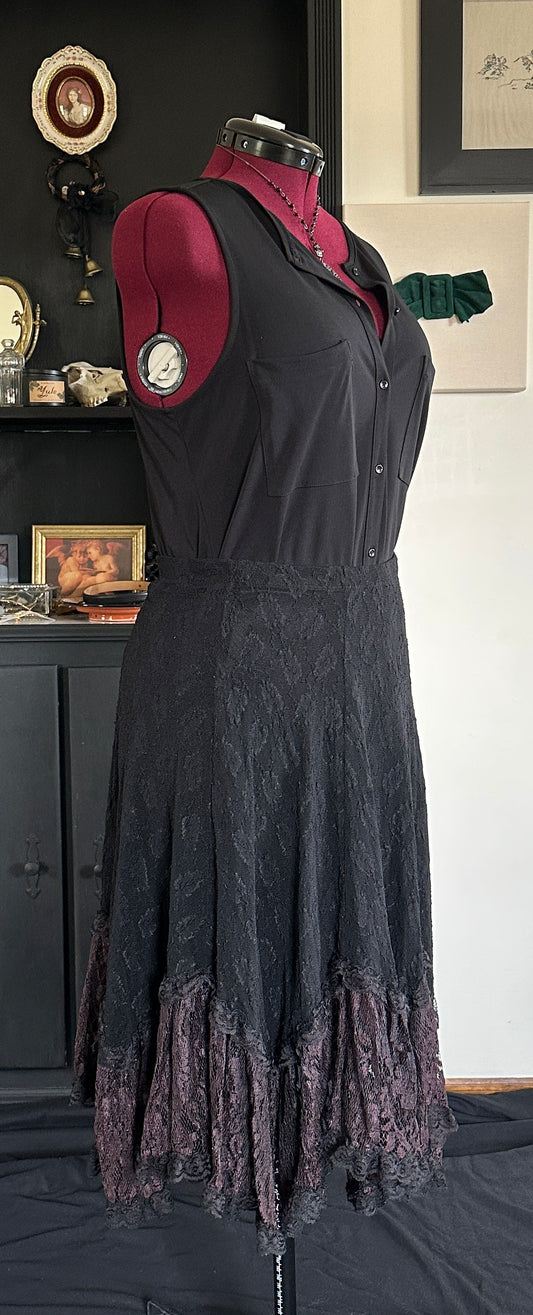 Vintage 80s Goth Lace Skirt