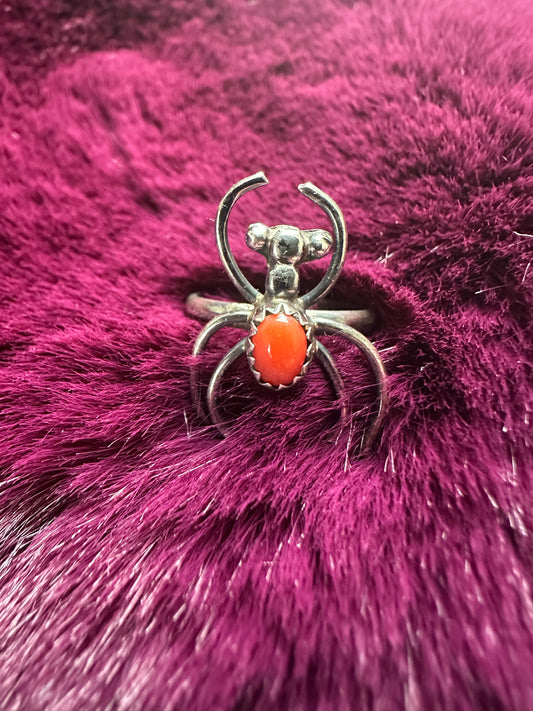 Vintage Silver Spider Ring SZ 5