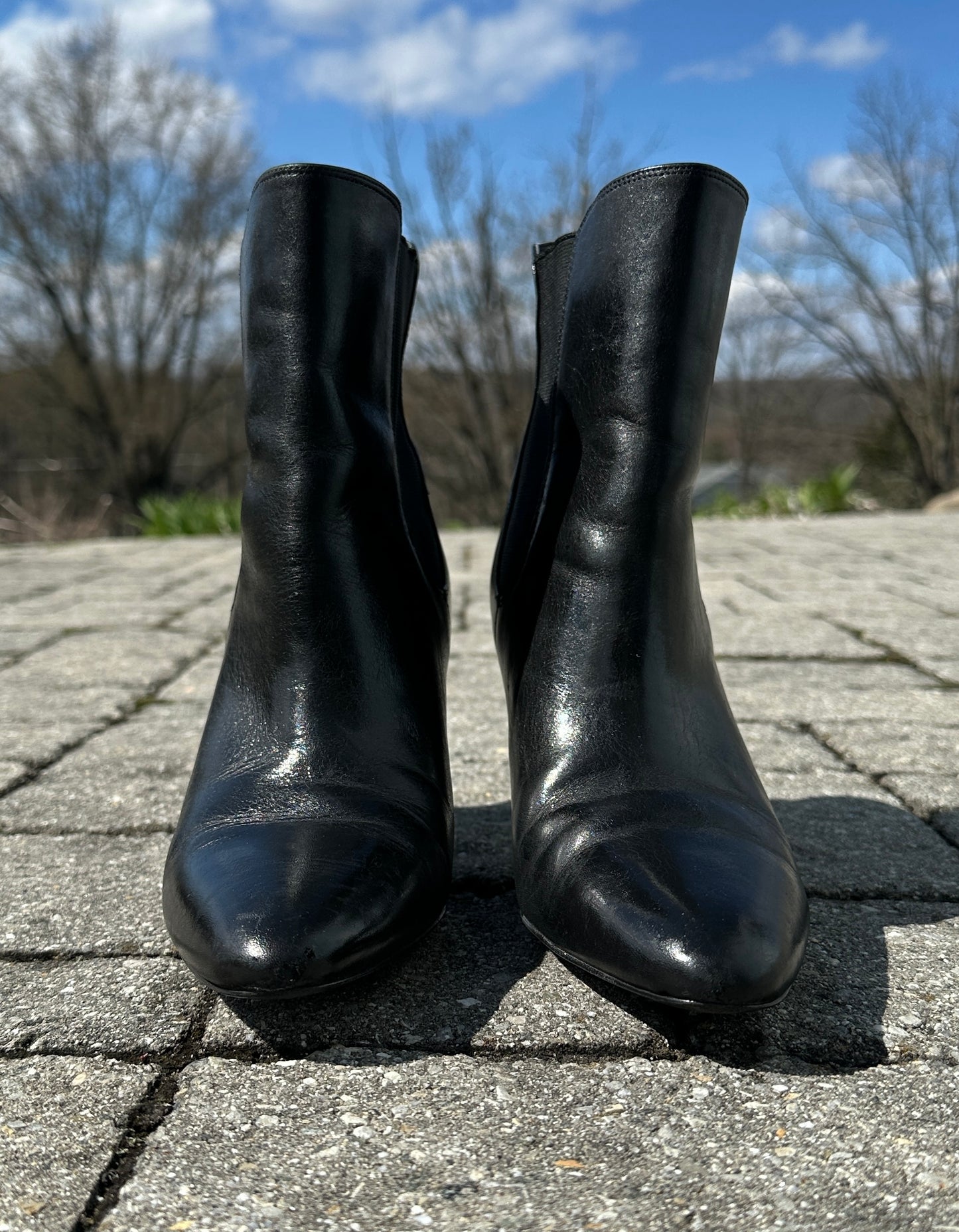 Ralph Lauren Leather Pashia Booties SZ 8.5