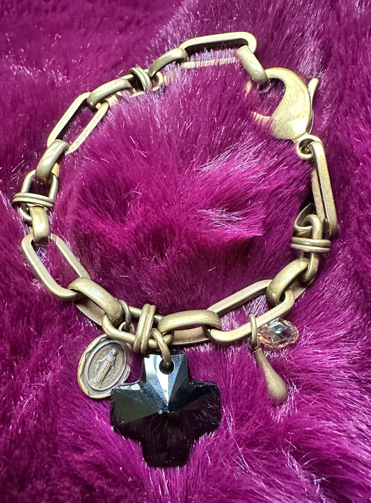 Chunky Goth Charm Bracelet