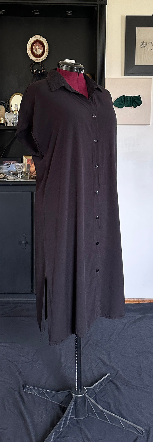 Corporate Goth Shirt Dress M
