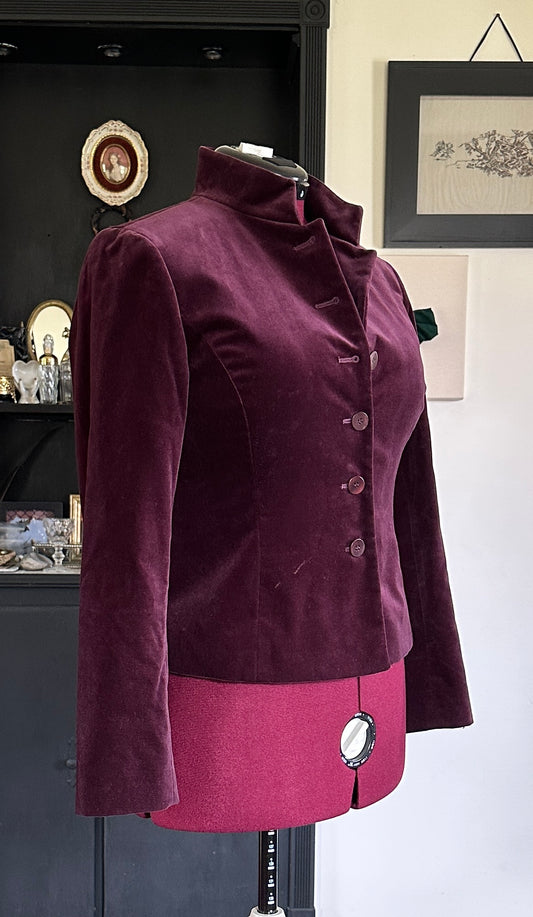 Plum Velvet Vampire Jacket M