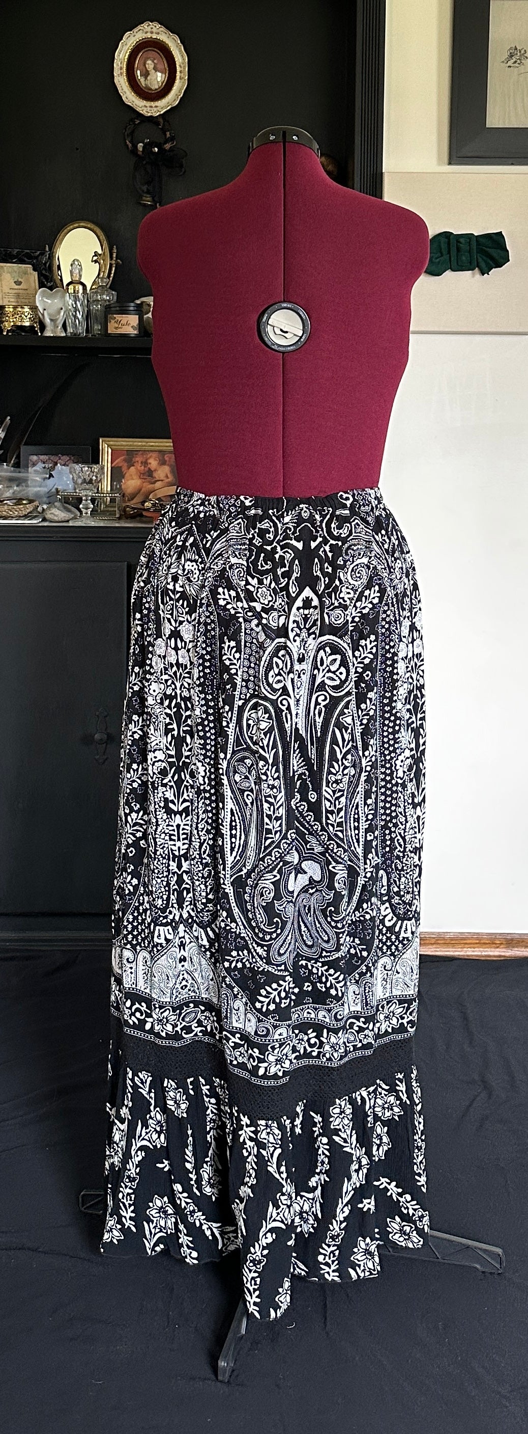 Prairie Paisley Maxi Skirt L - 2X