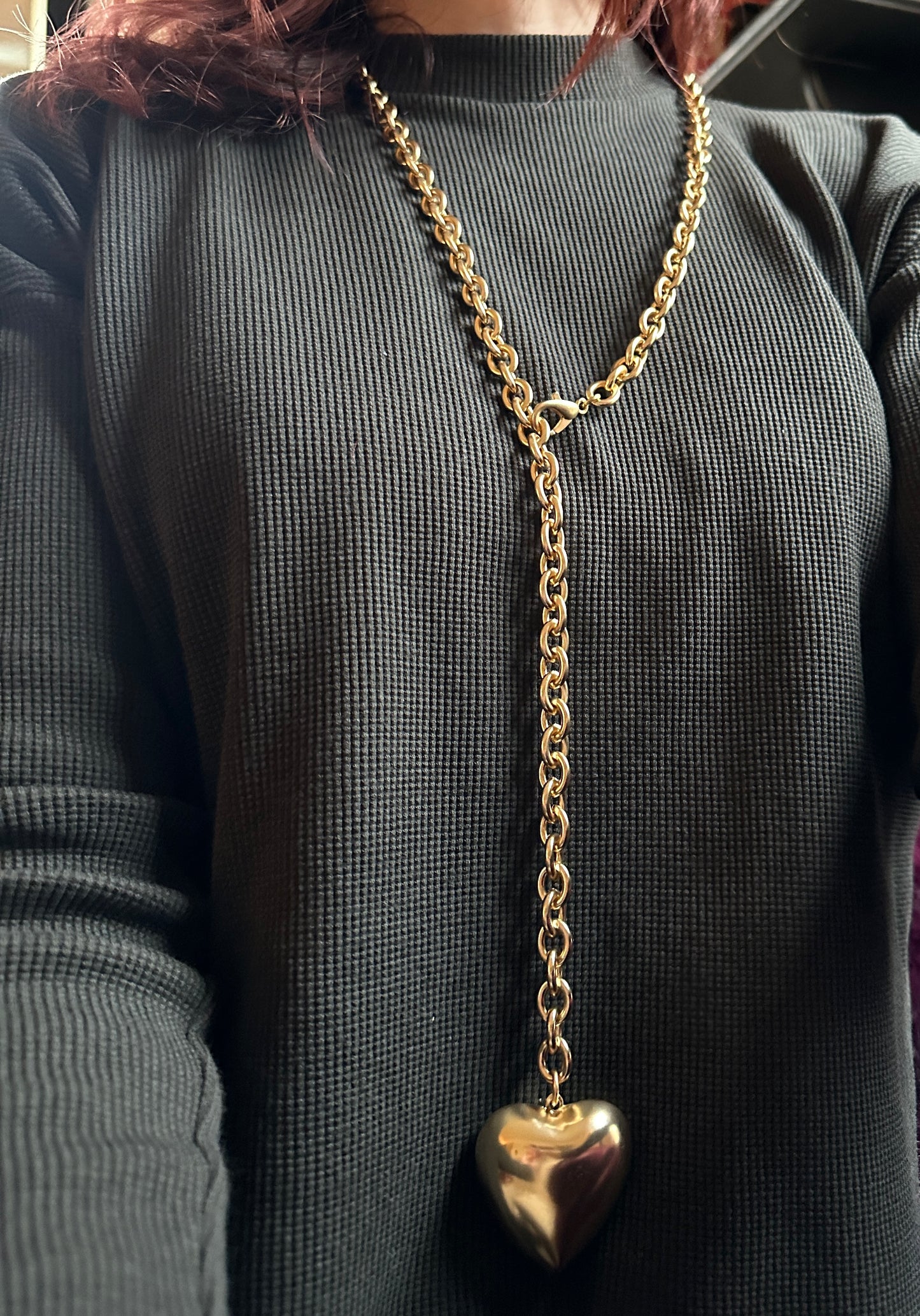 Gold Chain Heart Necklace