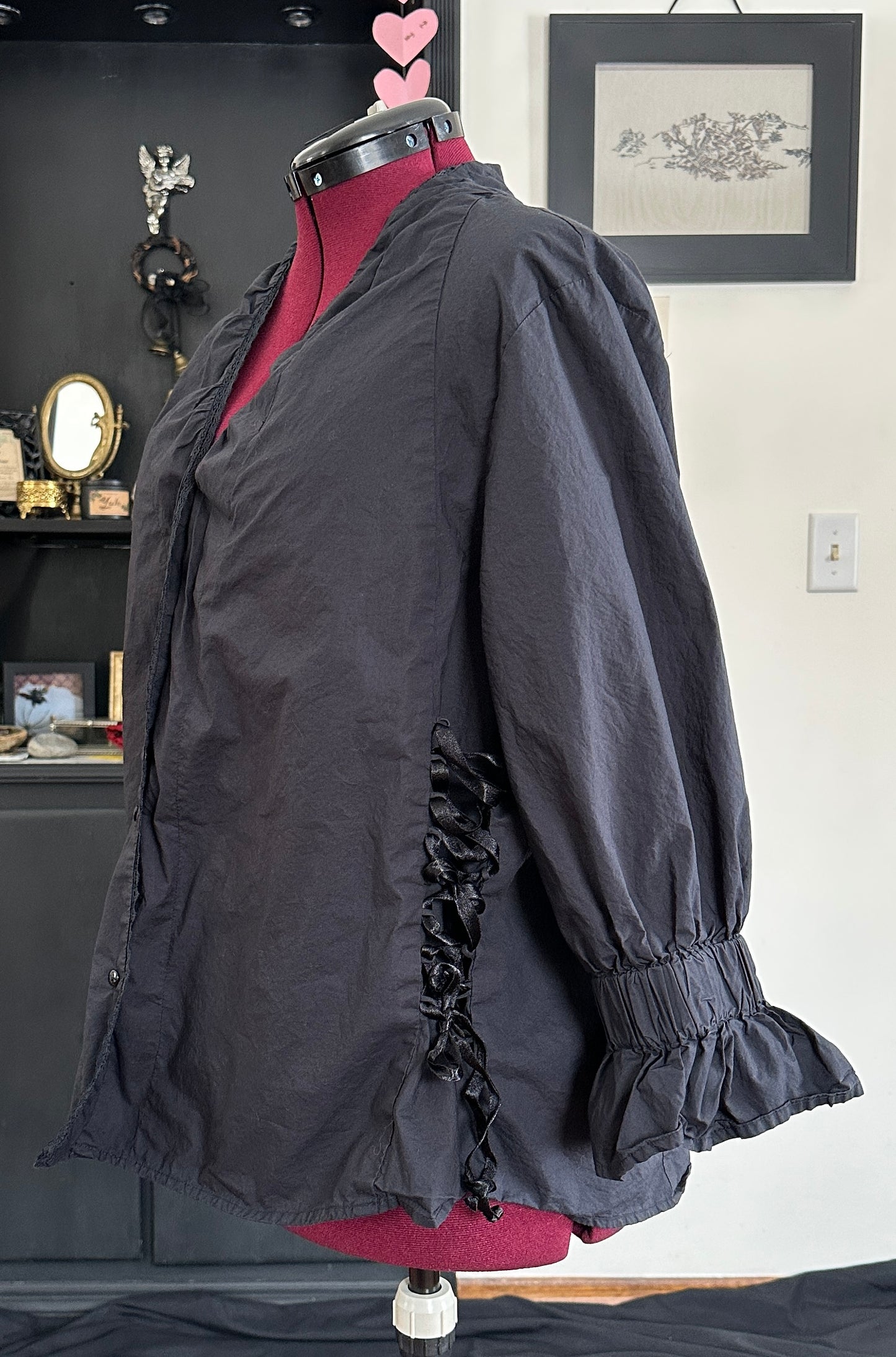 Cotton Lace Up Shirt SZ 2X
