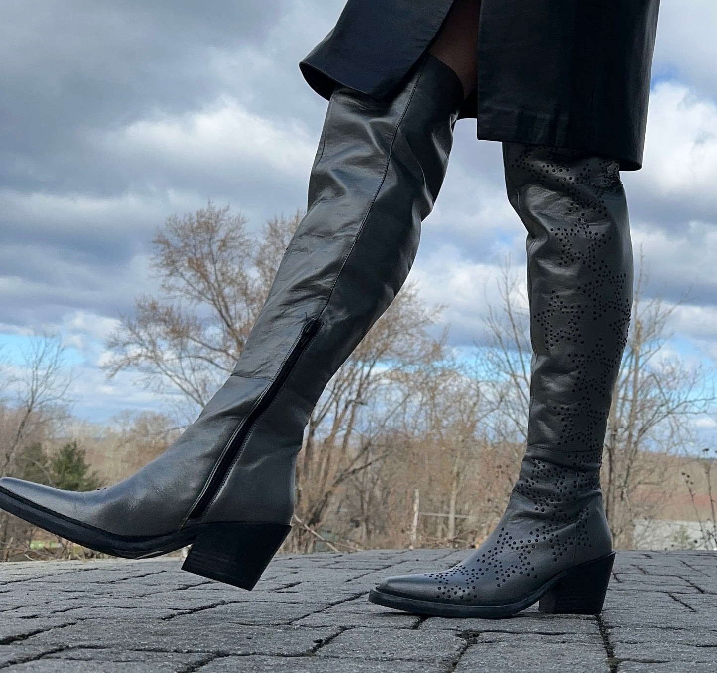 Over The Knee Studded Boots Sz 7.5