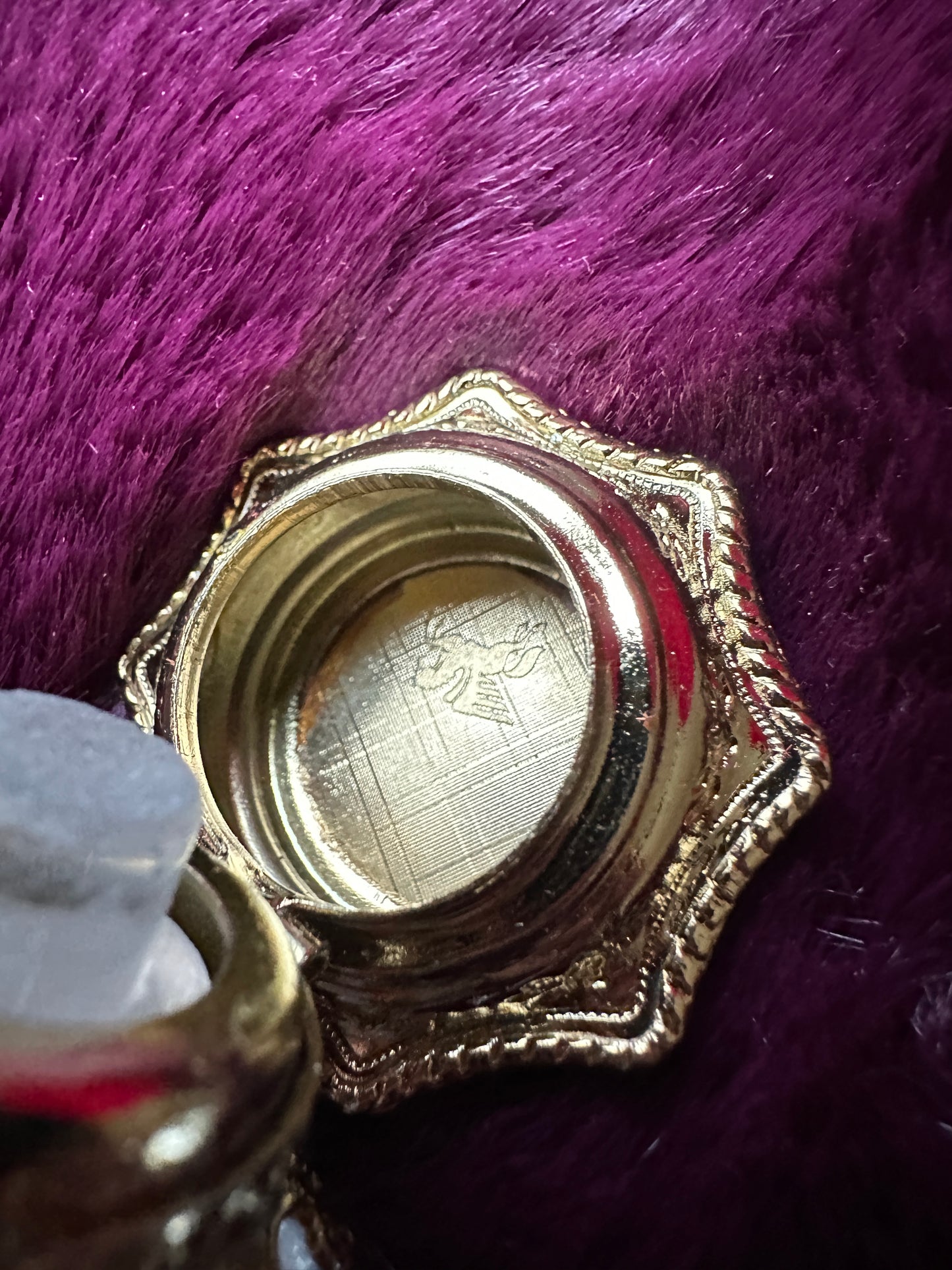 Glass,Gold, & Enamel Perfume Bottle