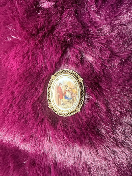 Rococo Style Painted Pin