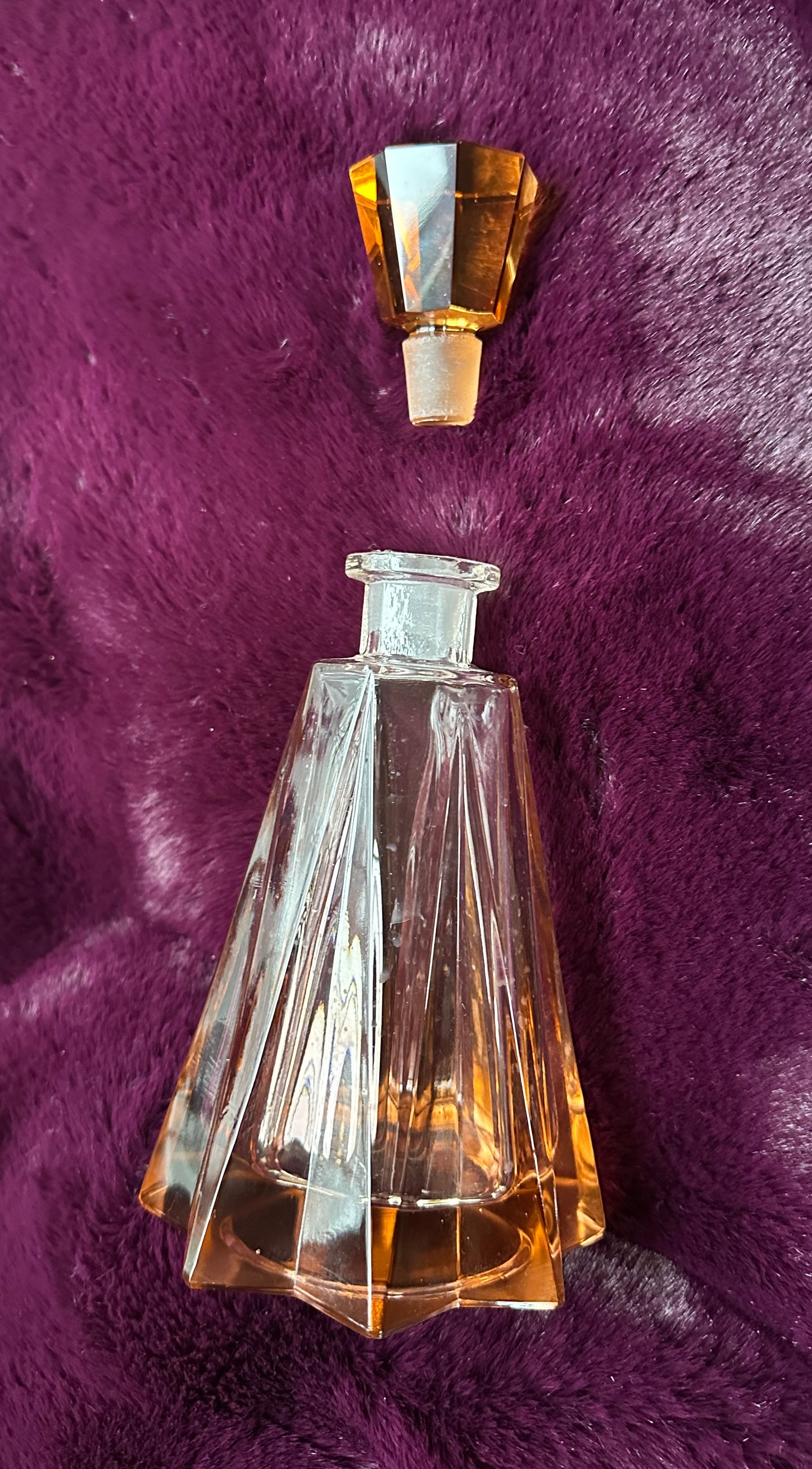 Art Deco Glass Starburst Decanter