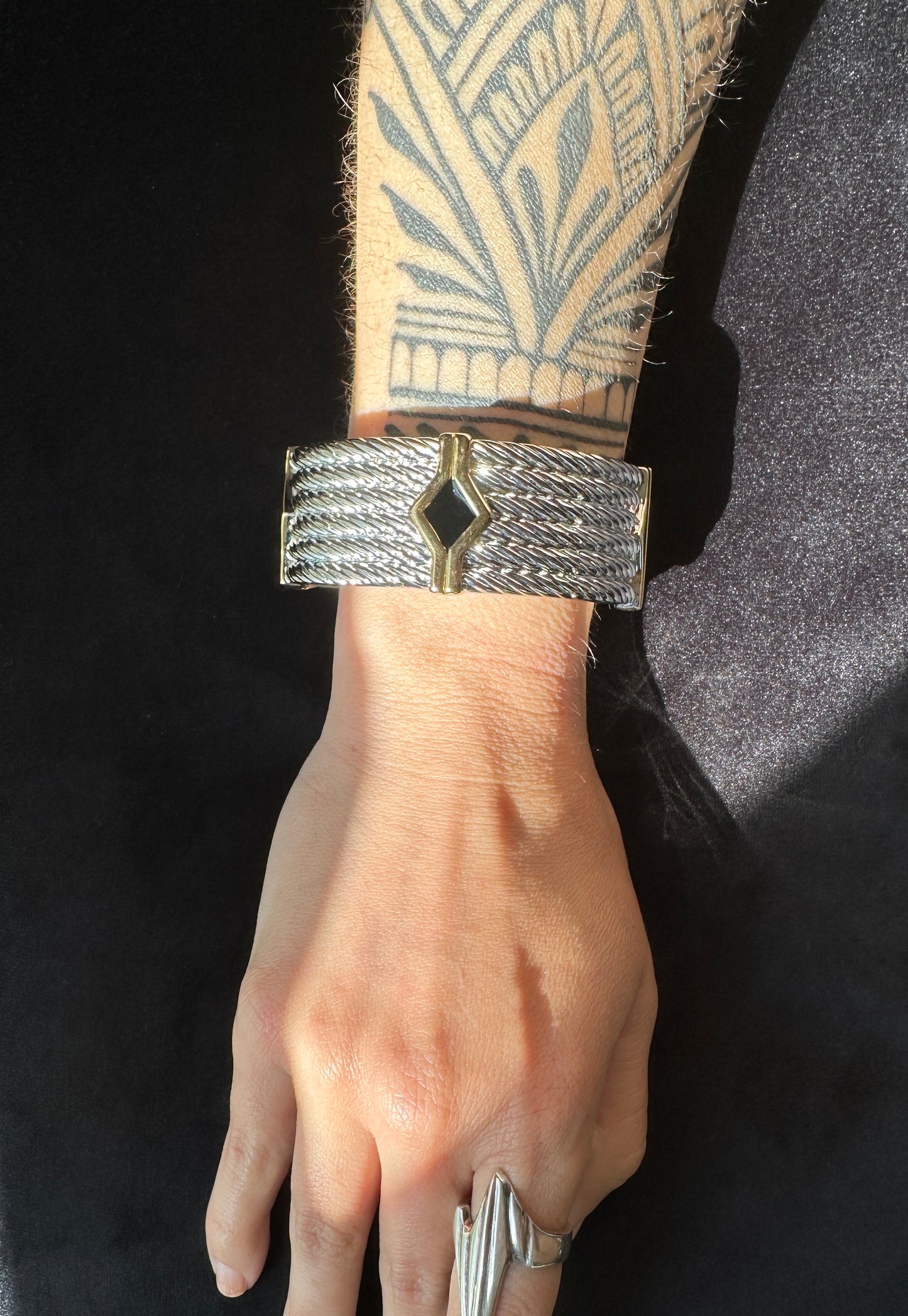 Rope Wide Bangle Bracelet