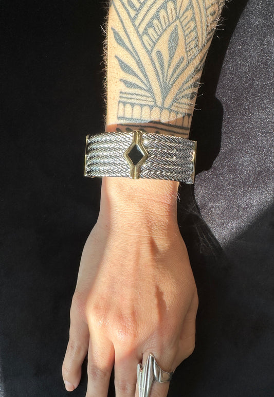 Rope Wide Bangle Bracelet