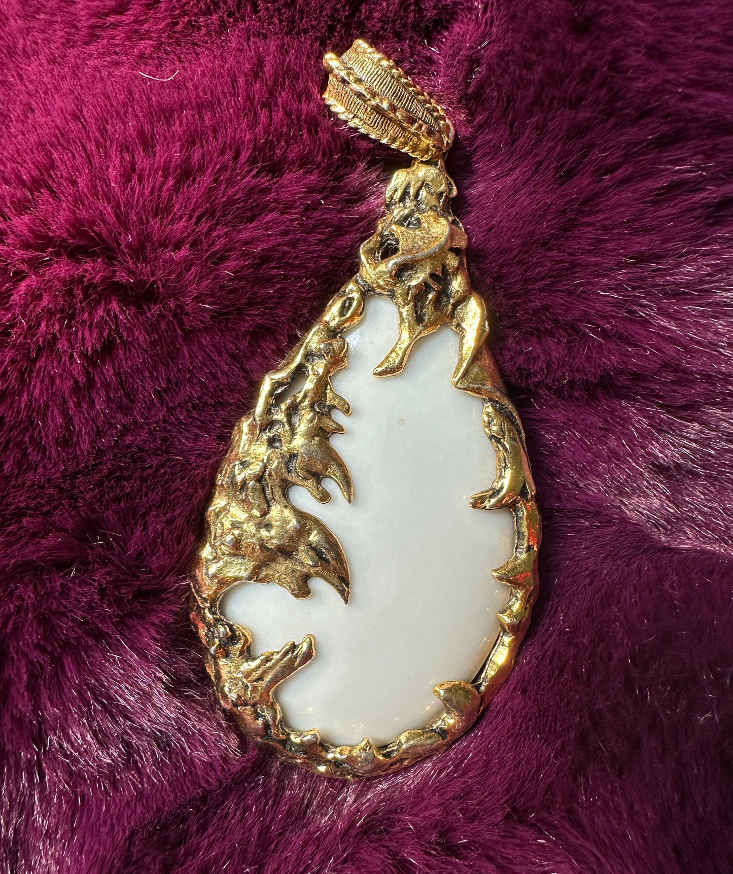 Lucite Love Witch Pendant