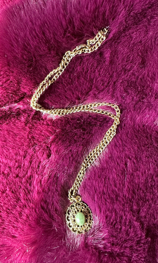 Vintage Brass Edwardian Style Necklace