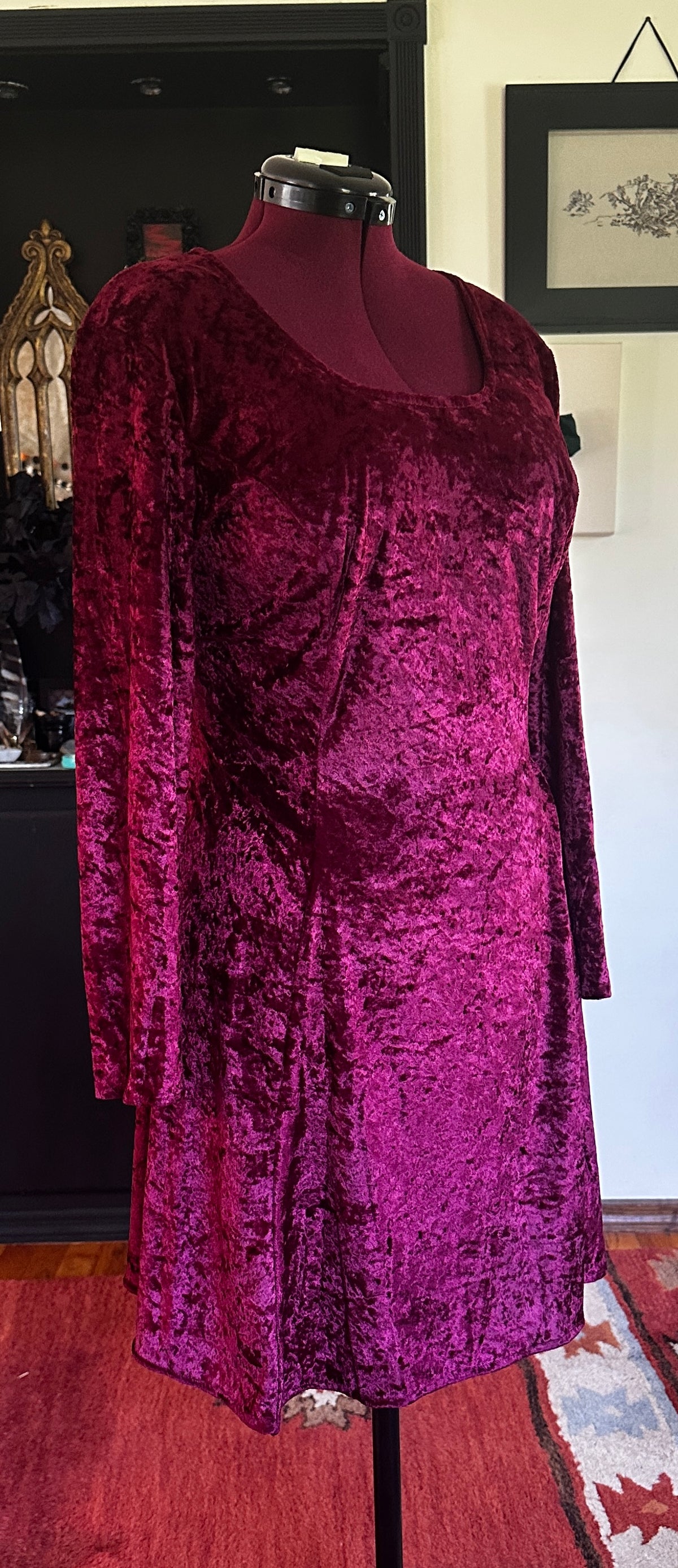 90s Velvet Softgoth Dress 1X-2X