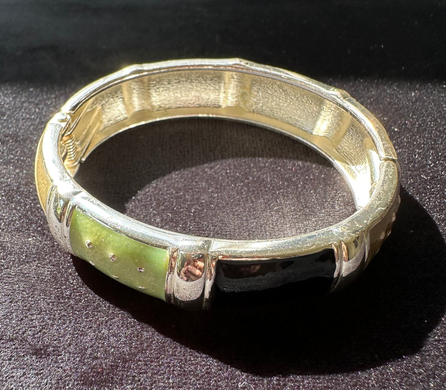 Art Deco Revival Enamel Bangle