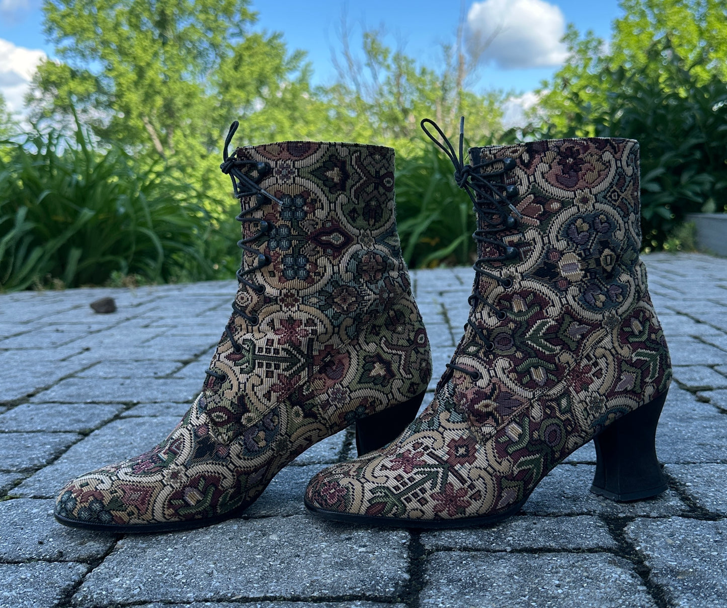 Vintage 90s Kenneth Cole Tapestry Boots