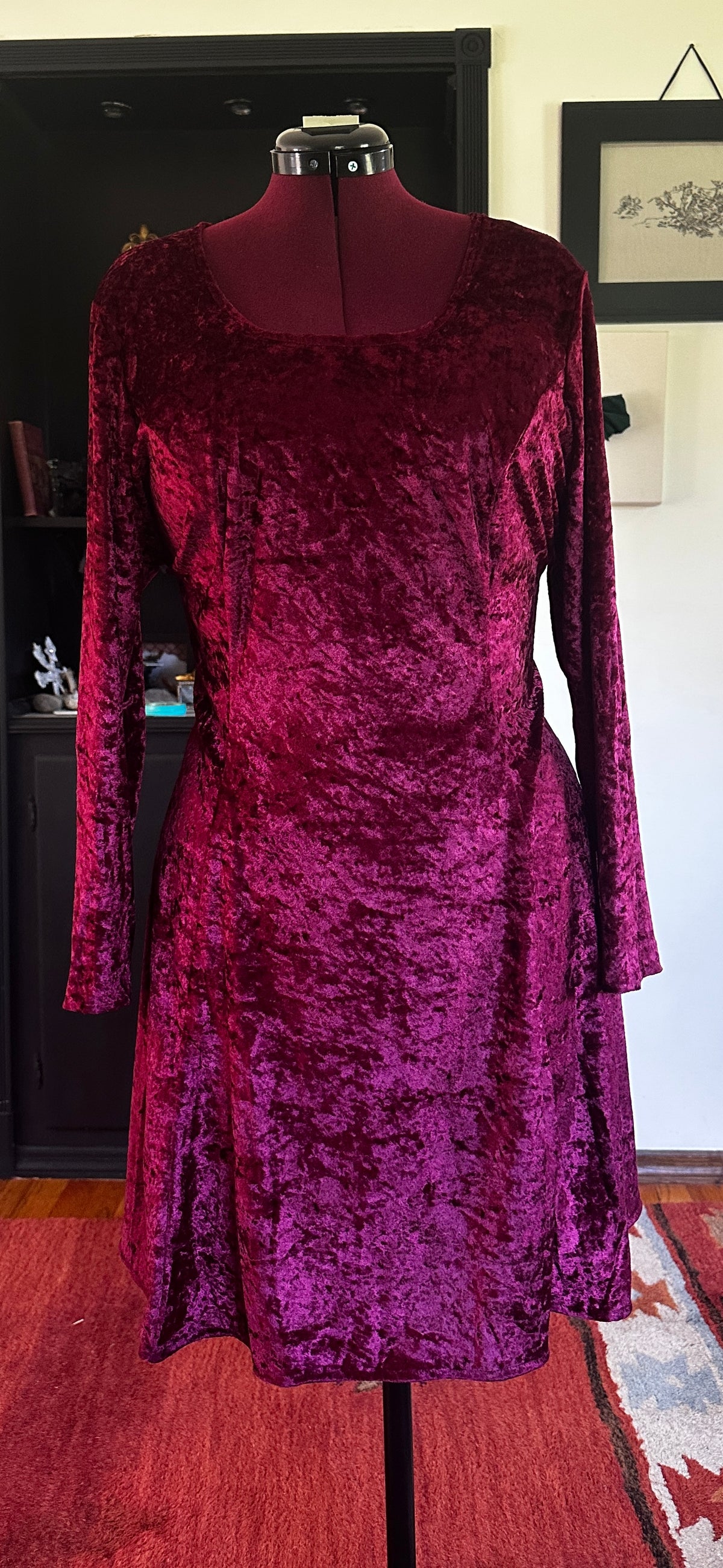 90s Velvet Softgoth Dress 1X-2X